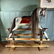 Vintage Lines Brothers Dapple Grey Rocking Horse