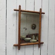 Antique Faux Bamboo Mirror