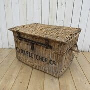 English Wicker Laundry Mill Basket