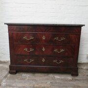 French Mahogany  Marble Top Chest Of Drawers