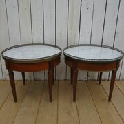 Near Pair Of Marble Top Side Tables
