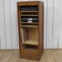 Oak French Tambour Front Filing Cabinet
