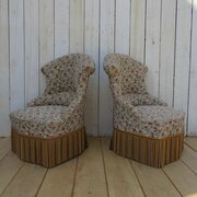 Pair Of Antique Napoleon III Tub Chairs