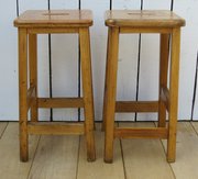 Pair Of Vintage School Lab Bar Stools