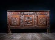 17th Century Carved Oak Coffer
