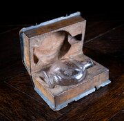 18th Century Engraved Flask Secret Storage Book