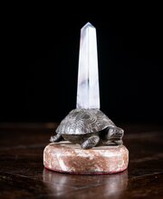 19th Century Bronze And Agate Rotating Tortoise