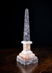 19th Century Italian Specimen Marble Obelisk