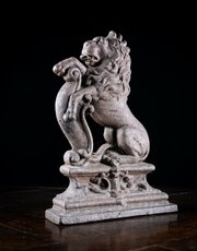 19th Century Rampant Lion Cast Iron Door Stop