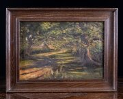 A Woodland Path. Signed N. Dunning, 1922.