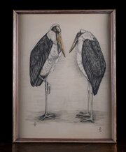Bernard Sluijterman (fl.1930s) Pair Marabou Storks