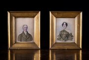 Early 19th Century Pair Of Watercolour Portraits