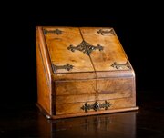 Fine Walnut & Brass Stationary Cabinet, C.1880
