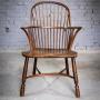 Georgian Saddle Seated Bow Back Windsor Chair.