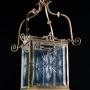 Large Brass & Cut Glass Hall Lantern, c.1910