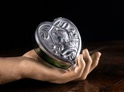 Large Silver & Glass Heart Box Levi & Salaman