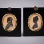 Near Pair Of Georgian Bronzed Silhouettes