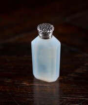 Opaline Glass & Silver Scent Bottle By Charles May
