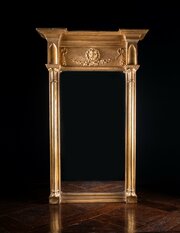 Regency Giltwood Pier Mirror With Lion Mask