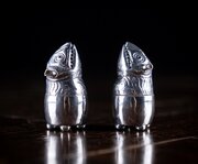 Silver Grotesque Pepper Pots By F. Brasted 1880