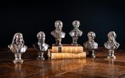 Six 19thC Bronze Composer & Writer Portrait Busts