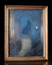 Statue Of Sir Walter Scott, Edinburgh. Gouache.