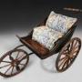 A Rare Polychrome three wheeled childs pushchair 