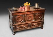 Early 18th Century Oak Mule Chest