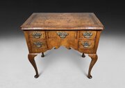George II Period Figured And Burr Walnut Lowboy