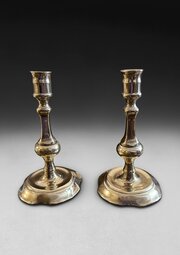 Pair Of Mid 18th Century Brass Candlesticks