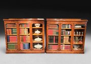 Pair of Victorian Walnut Bookcases