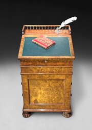 Regency Burr Walnut Davenport By Gillows