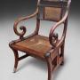 Regency Mahogany Metamorphic Library Armchair/Step
