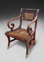 Regency Mahogany Metamorphic Library Armchair/Step