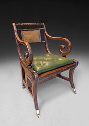 Regency Mahogany Metamorphic Library ArmchairStep
