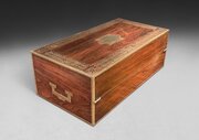 Regency Rosewood And Brass Inlaid Correspondence Box