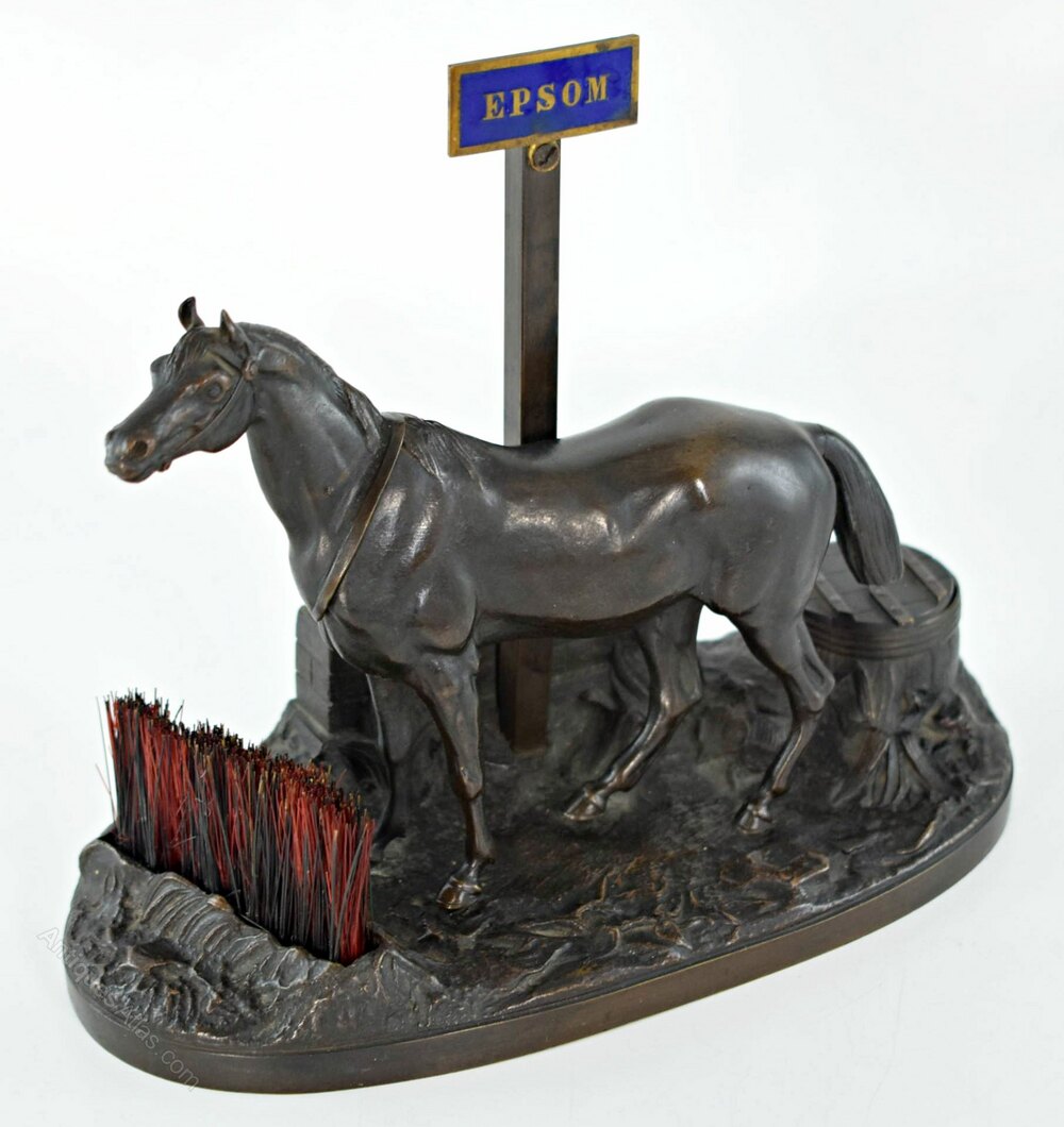 Antiques Atlas - Maison Alphonse Giroux Bronze Horse Inkwell