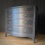 Black Bow Front Chest Of Drawers 