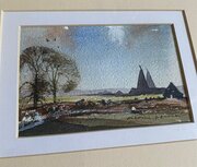 Kent Oast Houses watercolour Anthony Pearce