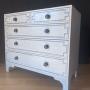 Large painted 19th C chest of drawers