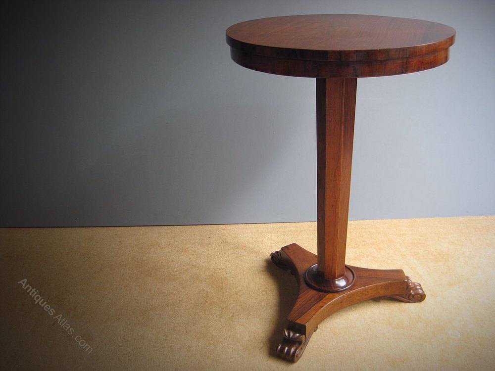 Rosewood Pedestal Lamp Table Antiques Atlas