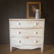 Rustic 19th C Pine Chest Of Drawers