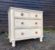 Victorian Painted Pine Chest Of Drawers