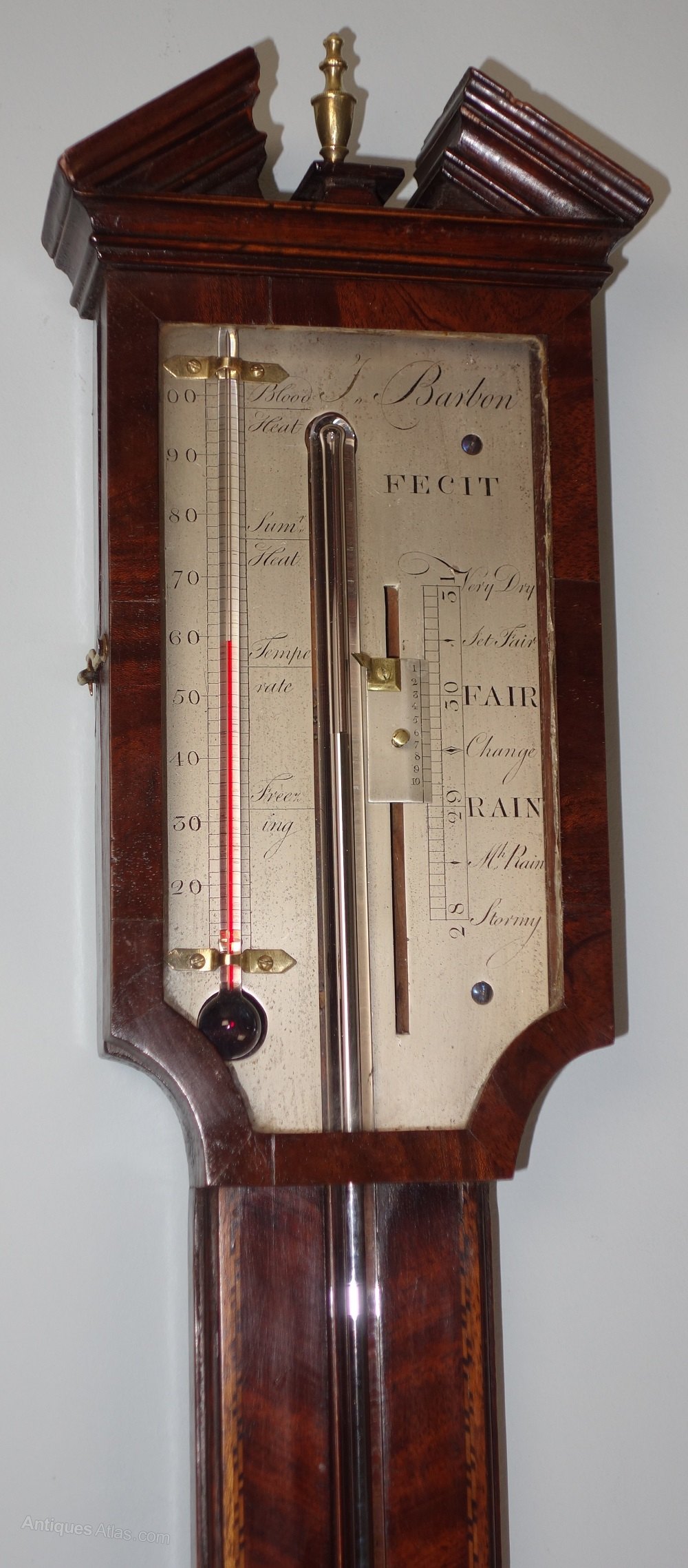 Antiques Atlas Stick Barometer, 'P.Barbon' C.1800.
