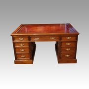 Edwardian Mahogany Partners Desk