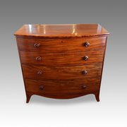 Georgian Mahogany Bow Chest 