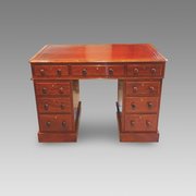Victorian Mahogany Pedestal Desk