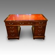 Victorian Mahogany Pedestal Desk