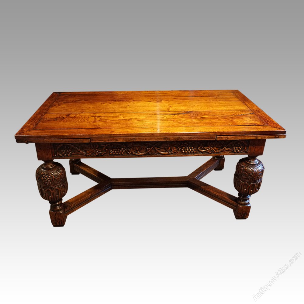 Victorian Oak Draw Leaf Dining Table Antiques Atlas