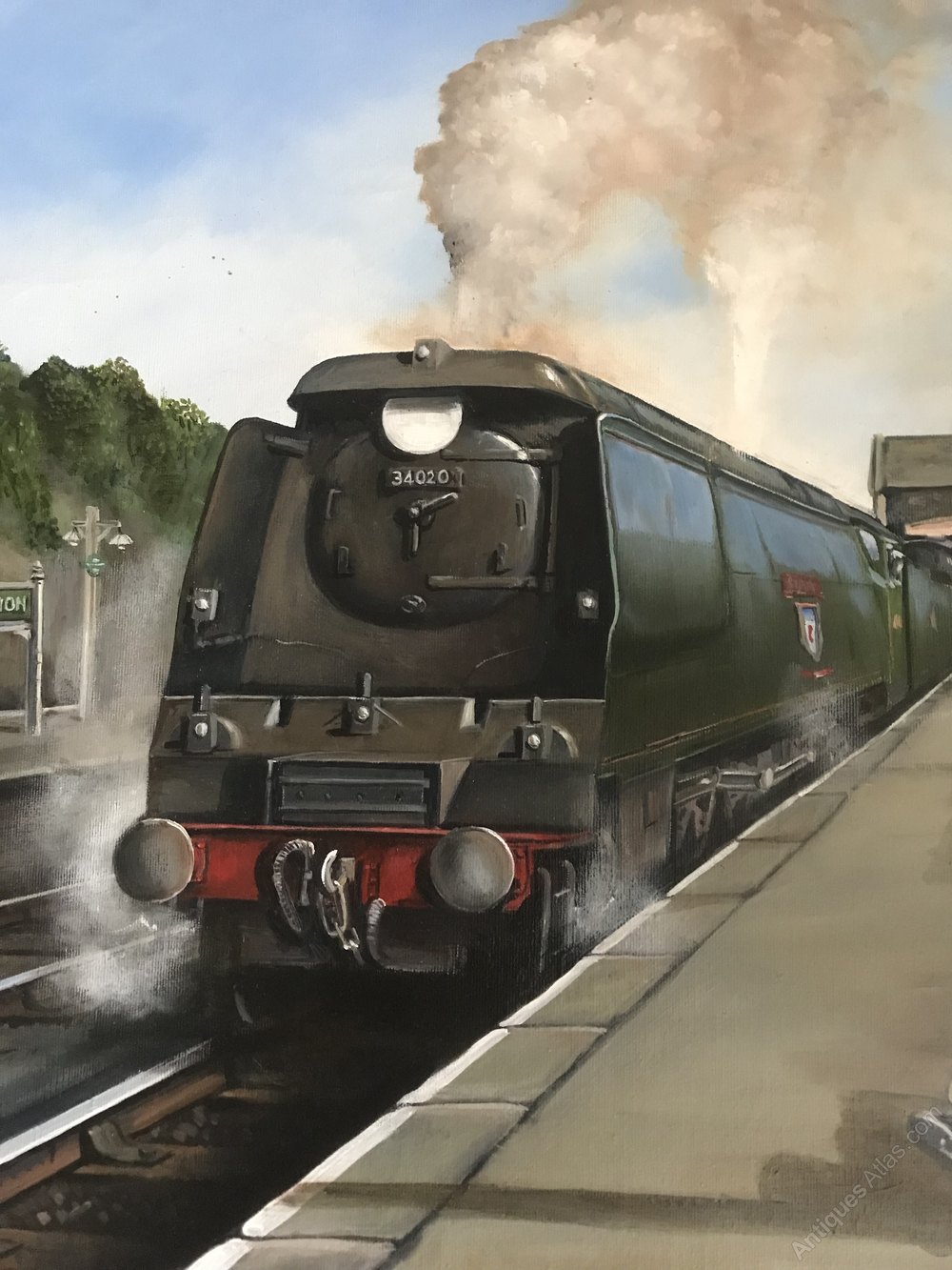 Antiques Atlas Steam Train Oil Paintings Barnstaple Junction